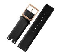 VFEBTSD Bracelets de montre compatibles avec les modèles CK K94231 et K9423101, en cuir souple et résistant, for montre Calvin Klein 22 mm, for homme(Black-rosegold)