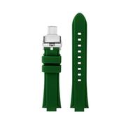 VFEBTSD Compatible avec Casio Edifice Series EFR-S108D EFS-S570 ECB-10 ECB-10YDC Ports étanches en caoutchouc de silicone surélevé modifié for hommes(Green-silver B,For EFR-S108D)