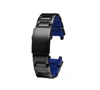 VFEBTSD Compatible avec Casio MTG-B1000 Série MTG-B2000 Bracelet en acier massif Bracelet en acier inoxydable Fond bleu rouge MTG B2000 Mod Kit Chaîne en métal(Black blue,MTG-B2000)