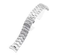 VFEBTSD Compatible avec le bracelet Panerai Submersible Luminor Pam441 111, accessoires de 24 mm 22, montre en acier inoxydable noir argent massif fin(Silver,24mm)