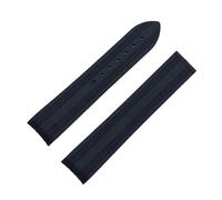 VFEBTSD Compatible avec Omega Bracelet compatible avec Seamaster 300 Series Planet Ocean Boucle pliable sans couture extrémité incurvée en caoutchouc souple 20 mm, Without Buckle