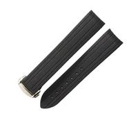 VFEBTSD Compatible avec Omega compatible avec l'observatoire de plongée Seahorse 300 - Remplacement d'origine en caoutchouc noir bleu étanche - 20 mm, 20 mm, Acétate, Pas de gemme