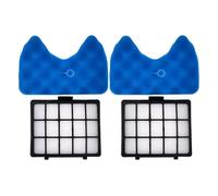 VFEBTSD HEPA Compatible avec Samsung SC6570 SC6520 SC6590 SC6530 SC65 20-90 Filtre à poussière Pièces de rechange Accessoires de rechange (2 pièces bleues et 2 noires)