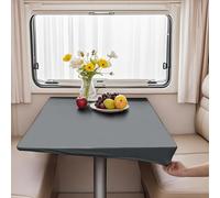 VFGFDJNDFX Anti Tache Nappe Rectangulaire De Table De Caravane, avec Élastique, Nappe Exterieur Impermeable Jardin, PVC Housse Table Elastique (Gris Clair,60 * 120cm(Rectangle))
