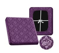 VFGFDJNDFX Housses De Coussin De Siège De Canapé en Velours Gaufré Extensible, Housse Assise Canapé Antidérapant, Coussin De Caravane Housse Banquette (Violet,Méridienne)