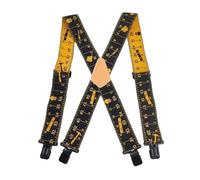 VFIDPSU Bretelles pour hommes 1 paire de bretelles élastiques réglables et résistantes for homme, 5 x 120 cm, type X, 4 clips, jockstrap(SP635-Black)