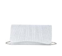 VFIDPSU Sac à bandoulière brillant for femme, pochette élégante et scintillante, sac à main tendance et scintillant, pochette chic for cocktail et mariage(Silver)