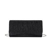VFIDPSU Sac à bandoulière brillant for femme, pochette élégante et scintillante, sac à main tendance et scintillant, pochette chic for cocktail et mariage(Black)