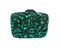 VFIDPSU Sacs de soirée en strass for femmes, pochettes de mariée en métal et diamants, pochettes en pierre for fête de mariage(GREEN)