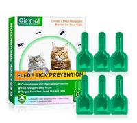 VFjVlVdG Pipette Anti Puces Chat - Anti-puces et Anti-tiques pour Chats - Protège L'Animal - Jusqu'à 4 Semaines - 6 Pipettes