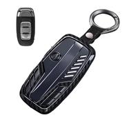 VFKJGNcgfb Etui clés de Voiture, Coque Compatible avec Audi A4L A6L Q5 A8 A5 A7 S5 S7, 3 Boutons intelligents, Accessoires Gris sans clé(Black)
