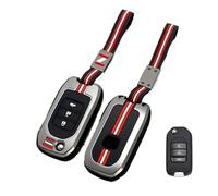 VFKJGNcgfb Etui clés de Voiture, Coque Compatible avec Civic CR-V HR-V Accord Jade Crider Odyssey 2015 - 2018 2 3 Boutons(3BT-Gun-Chain)