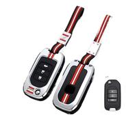 VFKJGNcgfb Etui clés de Voiture, Coque Compatible avec Civic CR-V HR-V Accord Jade Crider Odyssey 2015 - 2018 2 3 Boutons(3BT-Silver-Chain)