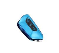 VFKJGNcgfb Étui Complet for clé de Voiture, Support Intelligent, Porte-clés Compatible avec VW Golf 8 Mk8 2020, 3 Boutons(Blue)