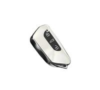 VFKJGNcgfb Étui Complet for clé de Voiture, Support Intelligent, Porte-clés Compatible avec VW Golf 8 Mk8 2020, 3 Boutons(Silver)