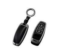 VFKJGNcgfb Étui for clé de Voiture, Coque Fob Compatible avec Audi A3 A4 B9 A6 A7 4K A8 e-tron Q5 Q8 C8 D5 SQ8, Sac de Protection, Accessoires(Orange)