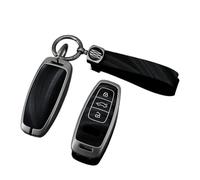 VFKJGNcgfb Étui for clé de Voiture, Coque Fob Compatible avec Audi A3 A4 B9 A6 A7 4K A8 e-tron Q5 Q8 C8 D5 SQ8, Sac de Protection, Accessoires(Gray)