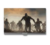 VFKLT Beaucoup de zombies porte-cartes de visite en métal portable pour cartes de visite, cartes de crédit, pour homme et femme, argent, taille unique, décontracté, Argent, One size, Décontracté