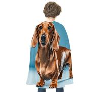 VFKLT Cape d'Halloween double face, motif teckel Weiner pour animal domestique, cape de vampire d'Halloween, costume de fête pour homme et femme