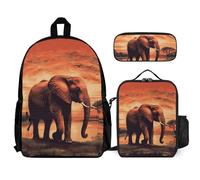 VFKLT Ensemble de 3 sacs à dos avec boîte à déjeuner et trousse à crayons, sac de voyage, sac à dos décontracté pour ordinateur portable, blanc, taille unique, sacs à dos de voyage, blanc, Taille