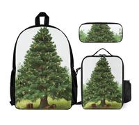 VFKLT Garlad Ensemble de 3 sacs à dos avec boîte à déjeuner et trousse à crayons - Sac de voyage décontracté pour ordinateur portable - Blanc - Taille unique, blanc, Taille unique, Sacs à dos de