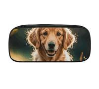 VFKLT Golden Retrievers - Trousse à crayons portable, trousse à crayons, trousse de maquillage, trousse de rangement, trousse à crayons, trousse de maquillage pour femme et homme, Noir , Taille