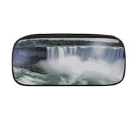 VFKLT Niagara Falls Trousse à crayons portable pour crayons, maquillage, trousse de rangement, trousse de maquillage, trousse de maquillage pour femme et homme, Noir , Taille unique, Trousse à crayons