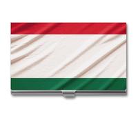 VFKLT Porte-cartes de visite fin et portable en métal avec drapeau de l'Italie, porte-cartes de visite, porte-cartes de crédit, pour homme, femme, voyage, bureau, argent, taille unique, décontracté,