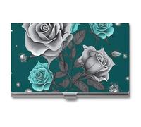 VFKLT Porte-cartes de visite fin et portable en métal pour cartes de visite, cartes de crédit, pour homme et femme, argent, taille unique, décontracté, Argent, One size, Décontracté