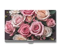 VFKLT Porte-cartes de visite fin et portable en métal pour cartes de visite, cartes de crédit, pour homme et femme, argent, taille unique, Argent, One size, Décontracté