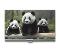 VFKLT Porte-cartes de visite mignon en forme de panda fin et portable en métal pour cartes de visite, cartes de crédit, pour homme et femme, pour voyage, bureau, argent, taille unique, décontracté,
