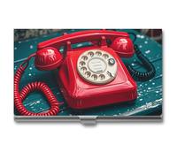 VFKLT Porte-cartes de visite rétro anglais Londres - Poche fine et portable en métal pour cartes de visite - Pour homme et femme - Pour voyage, bureau, Argenté., Taille unique, Décontracté