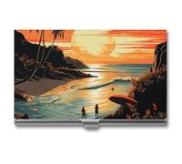 VFKLT Poster original pour cartes de visite Endless Summer - Poche fine et portable en métal - Organiseur de cartes de visite - Portefeuille pour cartes de crédit - Pour homme et femme - Pour voyage,
