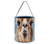 VFKLT Sacs à bonbons portables d'Halloween avec poignée - Motif lama alpaga - Seau pliable - Fournitures de fête pour Noël, mariage, décoration de salle de mariage, alpaga lama, 20,1 x 20,1 x 21,1 cm,