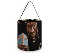 VFKLT Sacs à bonbons portables d'Halloween avec poignée rituel africain ethnique tribal imprimé seau pliable fournitures de fête pour Noël, mariage, décoration de salle de mariage, rituel africain,