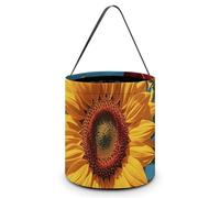 VFKLT Sacs fourre-tout portables d'Halloween avec poignée - Motif tournesol - Seau pliable - Fournitures de fête pour Noël, mariage, décoration de chambre de mariage, rose tournesol, 20,1 x 20,1 x