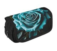 VFKLT Trousse à crayons double couche avec double fermeture éclair - Portable - Pour homme et femme - Pour voyage, affaires, bureau, blanc, Taille unique, Trousse à crayons