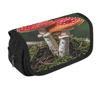 VFKLT Trousse à crayons double couche avec double fermeture éclair - Pour homme et femme - Pour voyage, affaires, bureau, blanc, Taille unique, Trousse à crayons