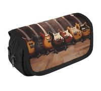 VFKLT Trousse à crayons double couche de grande capacité avec double fermeture éclair - Trousse de maquillage pour homme et femme - Pour voyage, affaires, bureau, blanc, Taille unique, Trousse à
