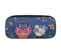 VFKLT Trousse à crayons portable avec motif hiboux magiques - Trousse à crayons - Trousse de maquillage - Pour femme et homme, Noir , Taille unique, Trousse à crayons