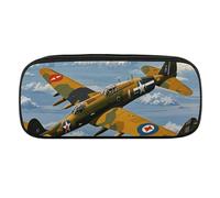 VFKLT Trousse à crayons portable en forme d'avion de la Seconde Guerre mondiale - Trousse à crayons - Trousse de maquillage pour femme et homme, Noir , Taille unique, Trousse à crayons