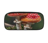 VFKLT Trousse à crayons portable en forme de champignons rouges - Trousse à crayons - Trousse de maquillage - Trousse de rangement pour femme et homme, Noir , Taille unique, Trousse à crayons