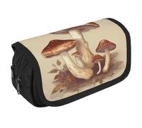 VFKLT Trousse à crayons vintage comestible double couche - Grande capacité - Double fermeture éclair - Portable - Pour homme et femme - Pour voyage, affaires, bureau, blanc, Taille unique, Trousse à