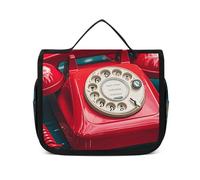 VFKLT Trousse de toilette à suspendre Angleterre UK Rétro Londres Téléphone Voyage Trousse de maquillage Organisateur étanche pour homme et femme Blanc 22,6 x 7,1 x 18,5 cm, blanc, 8.9 x 2.8 x 7.3