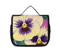 VFKLT Trousse de toilette à suspendre avec impression de pensée - Trousse de maquillage de voyage étanche pour homme et femme - Blanc - 22,6 x 7,1 x 18,5 cm, blanc, 8.9 x 2.8 x 7.3 inch, Trousse de