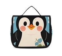 VFKLT Trousse de toilette à suspendre avec imprimé pingouin mignon - Trousse de maquillage de voyage étanche pour homme et femme - Blanc - 22,6 x 7,1 x 18,5 cm, blanc, 8.9 x 2.8 x 7.3 inch, Trousse de