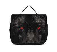 VFKLT Trousse de toilette à suspendre avec loup aux yeux rouges - Trousse de maquillage de voyage étanche pour homme et femme - Blanc - 22,6 x 7,1 x 18,5 cm, blanc, 8.9 x 2.8 x 7.3 inch, Trousse de