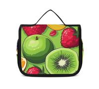 VFKLT Trousse de toilette à suspendre - Différents fruits - Trousse de maquillage de voyage étanche pour homme et femme - Blanc - 22,6 x 7,1 x 18,5 cm, blanc, 8.9 x 2.8 x 7.3 inch, Trousse de toilette