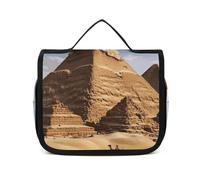 VFKLT Trousse de toilette à suspendre en forme de pyramide de l'Égypte ancienne, trousse de maquillage de voyage étanche pour homme et femme, blanc, 22,6 x 7,1 x 18,5 cm, trousse de toilette