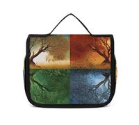 VFKLT Trousse de toilette à suspendre - Motif arbre de vie - Étanche - Pour homme et femme - Blanc - 22,6 x 7,1 x 18,5 cm, blanc, 8.9 x 2.8 x 7.3 inch, Trousse de toilette suspendue